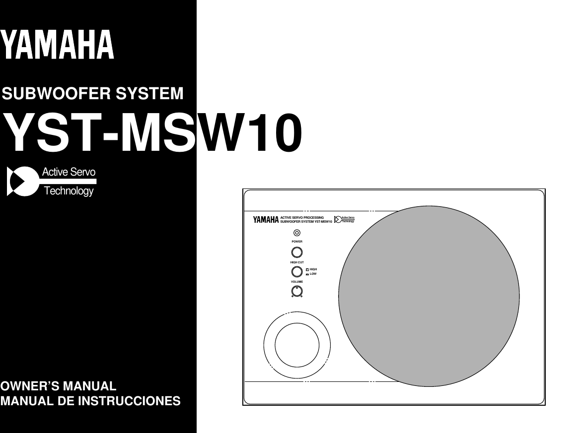 Page 1 of 8 - Yamaha Yst-Msw10-Owners-Manual YST-MSW10_E  Yamaha-yst-msw10-owners-manual