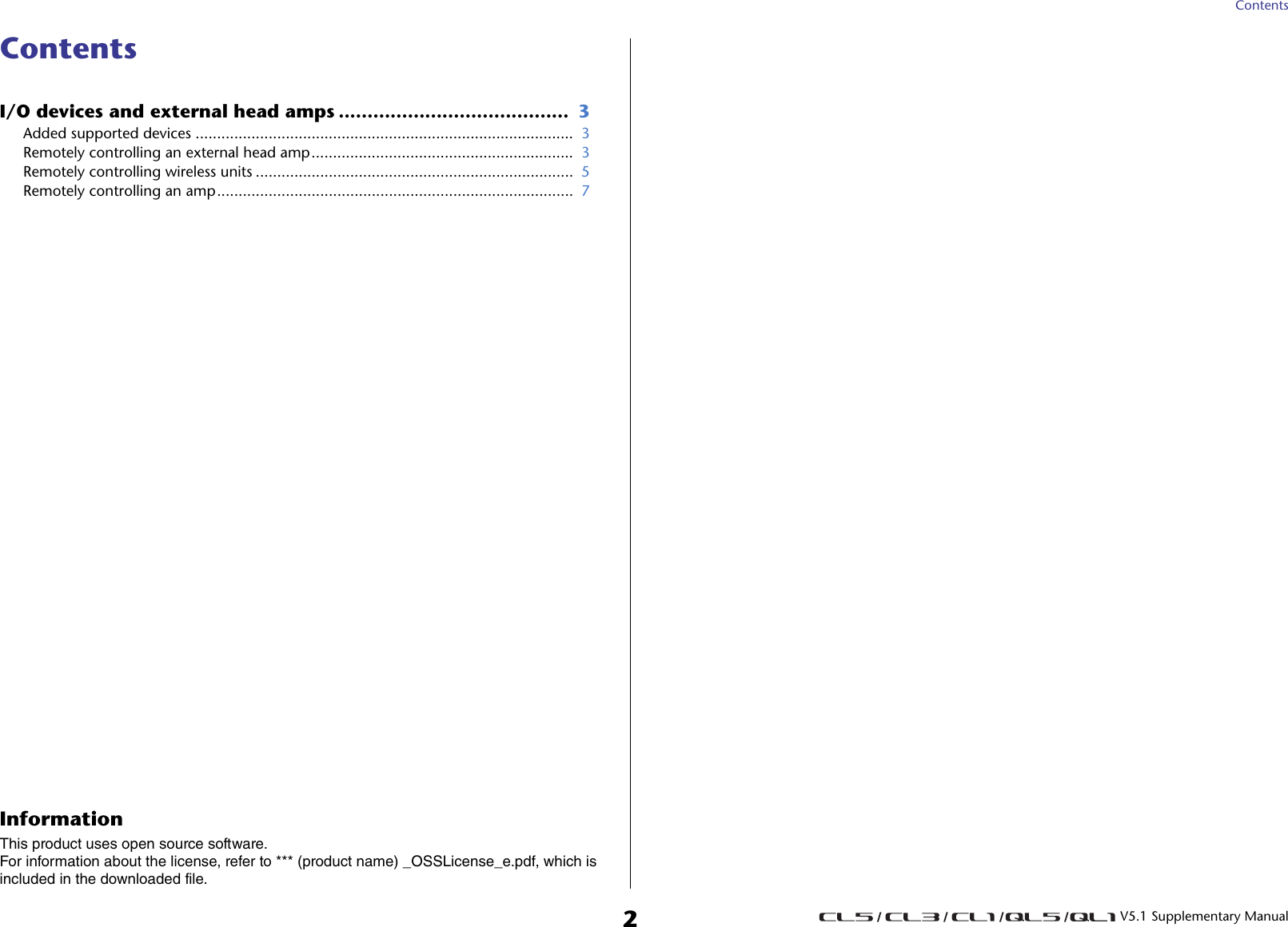 Page 2 of 10 - Yamaha CL5 CL3 CL1 QL5 QL1 V5.1 Supplementary Manual CL/QL Series [English] 3 1 Ql 5 En Sm V51 A1