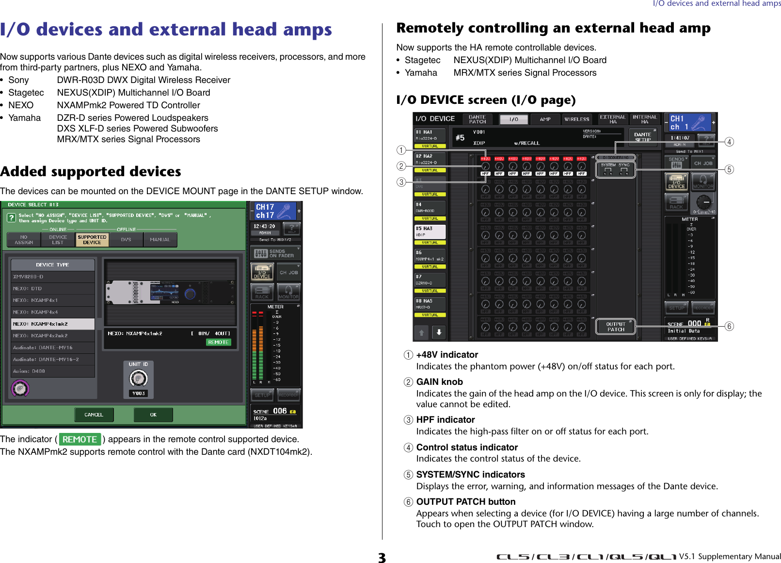 Page 3 of 10 - Yamaha CL5 CL3 CL1 QL5 QL1 V5.1 Supplementary Manual CL/QL Series [English] 3 1 Ql 5 En Sm V51 A1