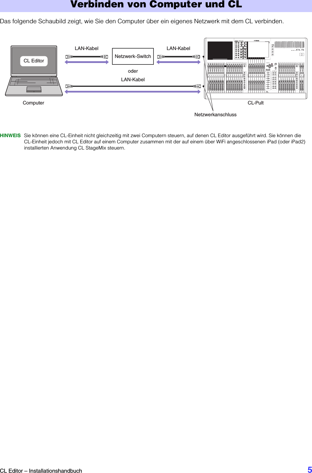 Page 5 of 10 - Yamaha CL Editor Installation Guide Cleditor De Ig B0