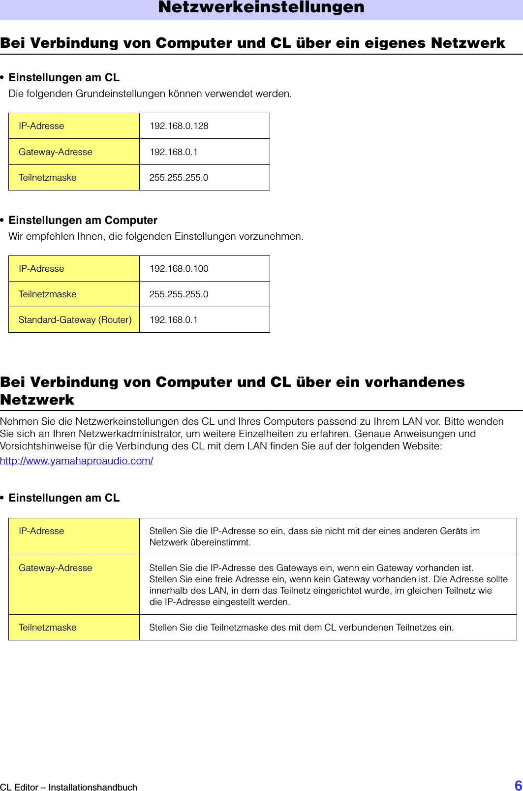 Page 6 of 10 - Yamaha CL Editor Installation Guide Cleditor De Ig B0