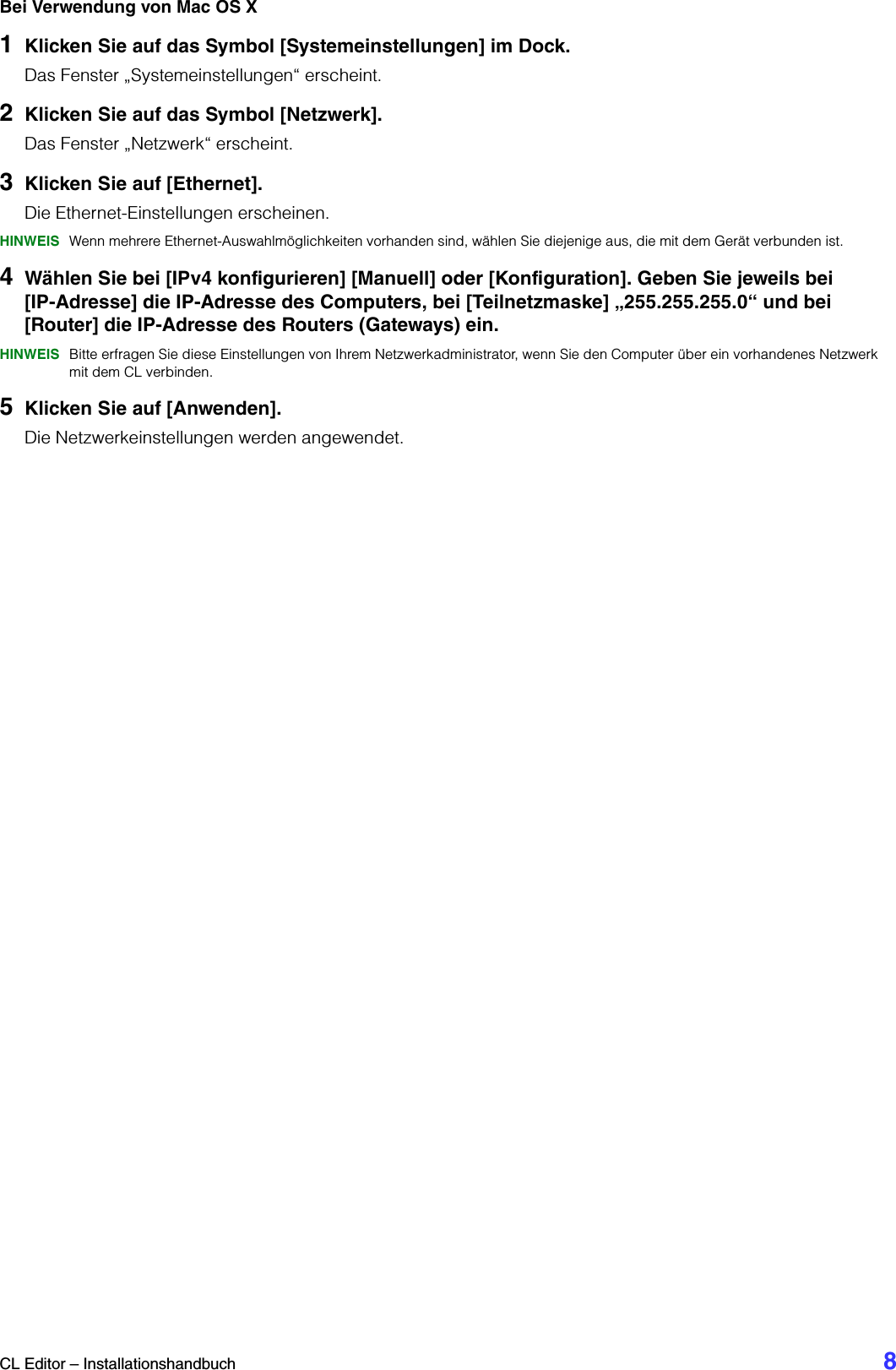 Page 8 of 10 - Yamaha CL Editor Installation Guide Cleditor De Ig B0