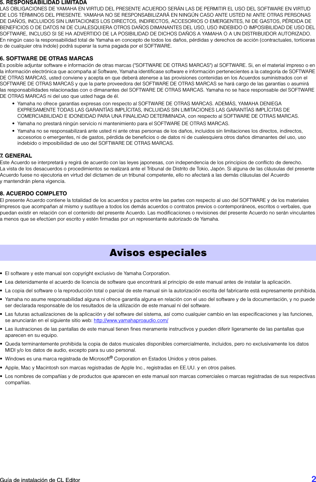 Page 2 of 10 - Yamaha CL Editor Installation Guide Cleditor Es Ig B0