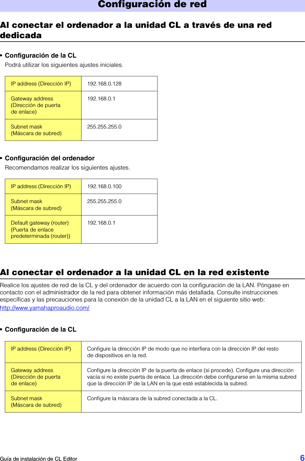 Page 6 of 10 - Yamaha CL Editor Installation Guide Cleditor Es Ig B0
