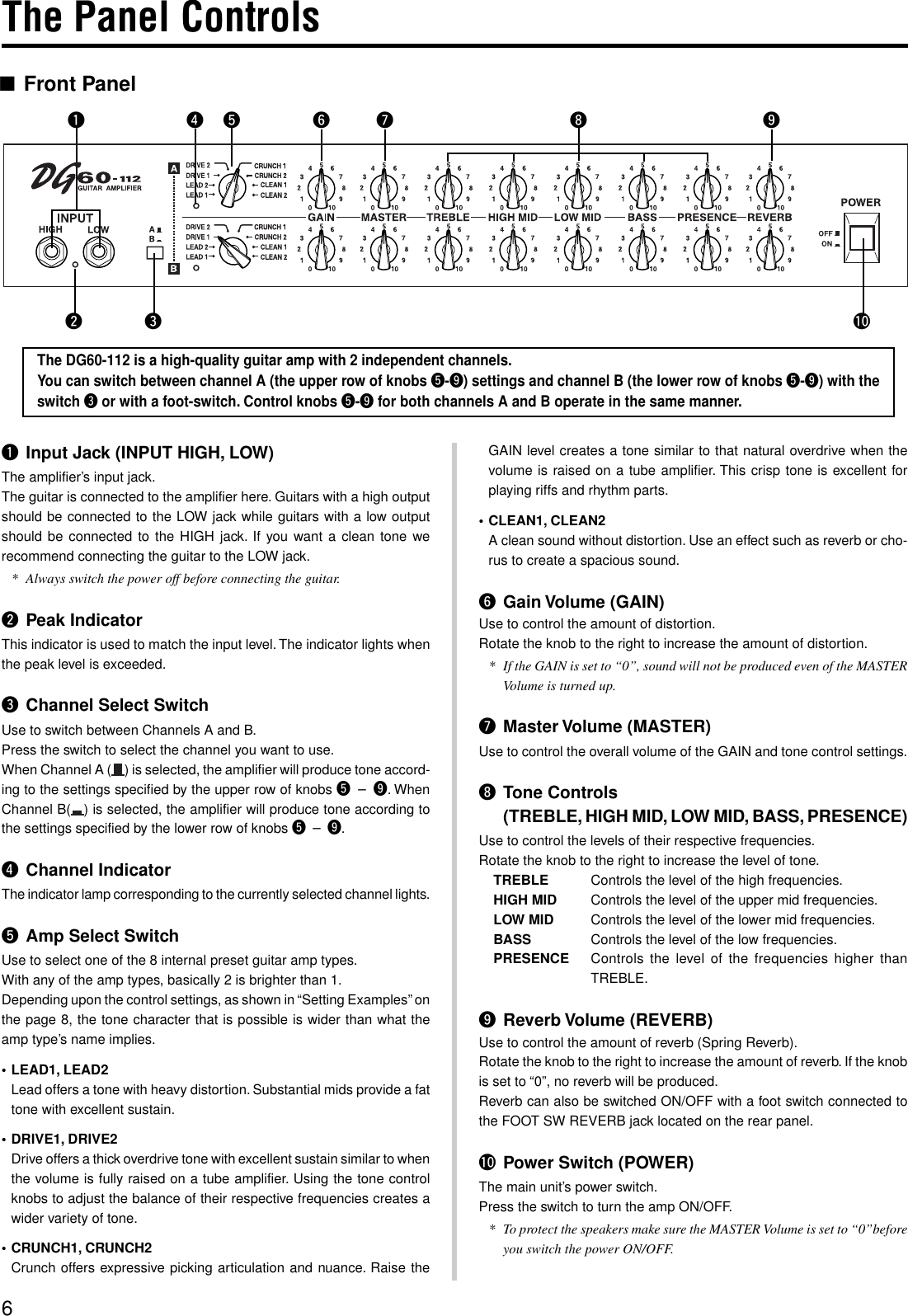 Page 6 of 9 - Yamaha DG60-112(E) DG60-112 Owner's Manual 1