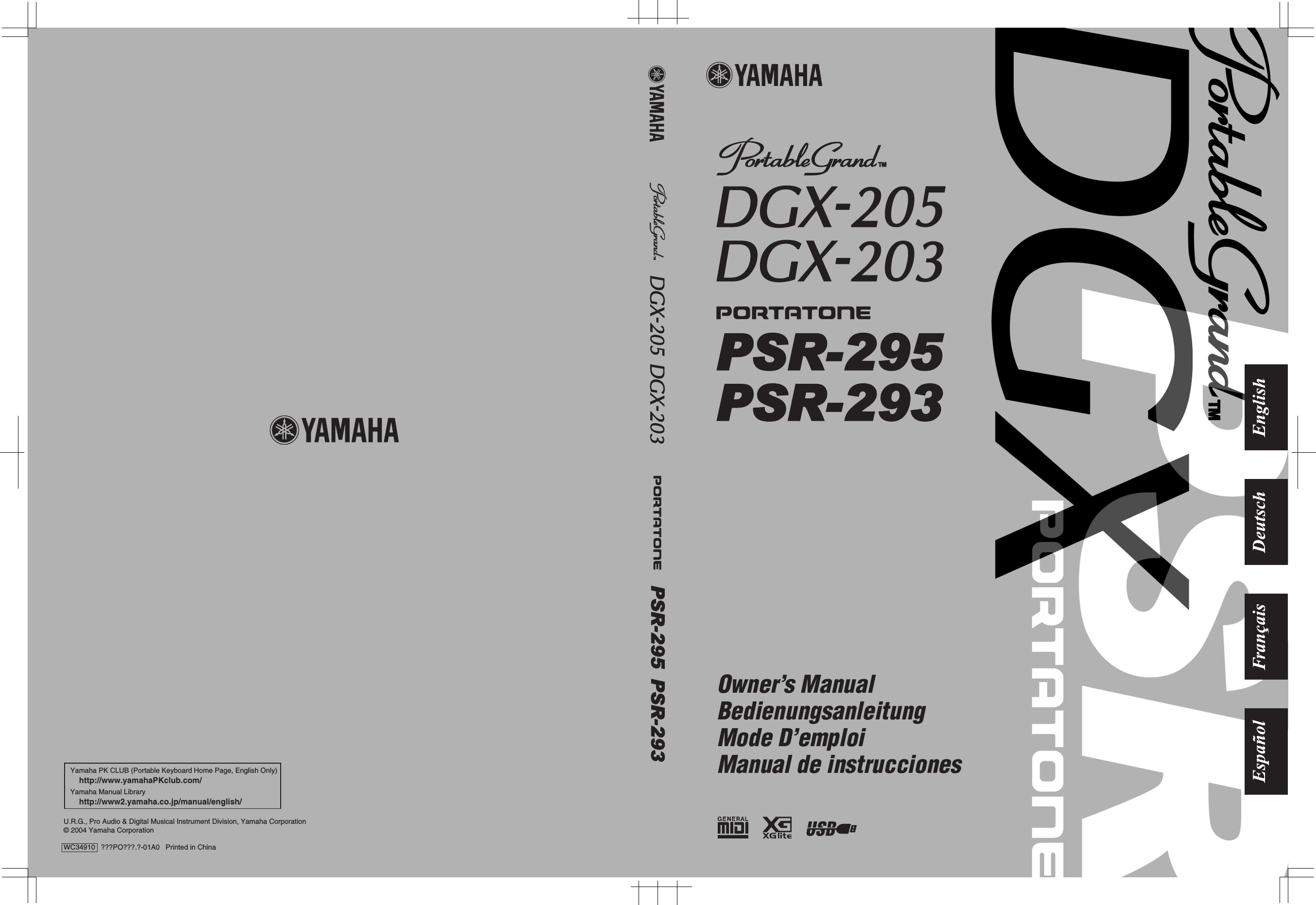 yamaha psr 293 keyboard manual