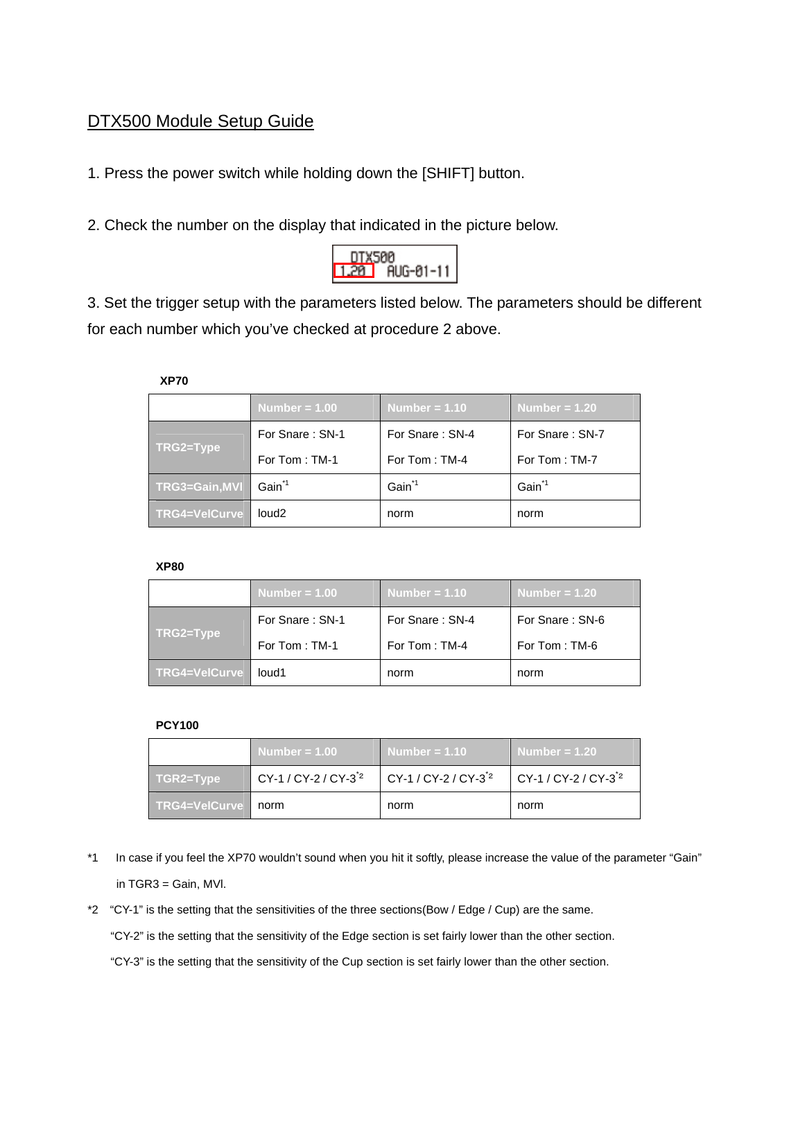 Page 1 of 2 - Yamaha - Dtx500setupGuide_en DTX500 Module Setup Guide Dtx500setup En