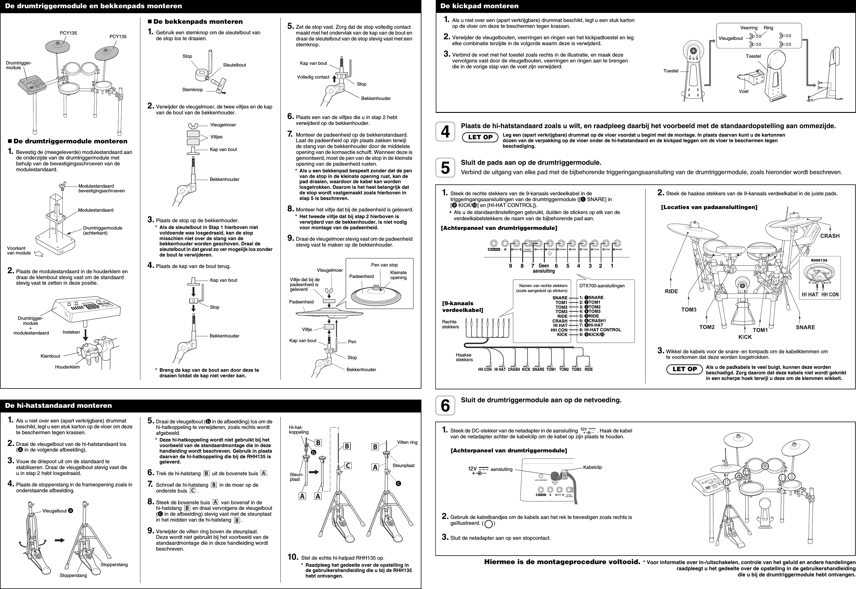 Page 2 of 2 - Yamaha DTX700K Assembly Manual Nl Am C0