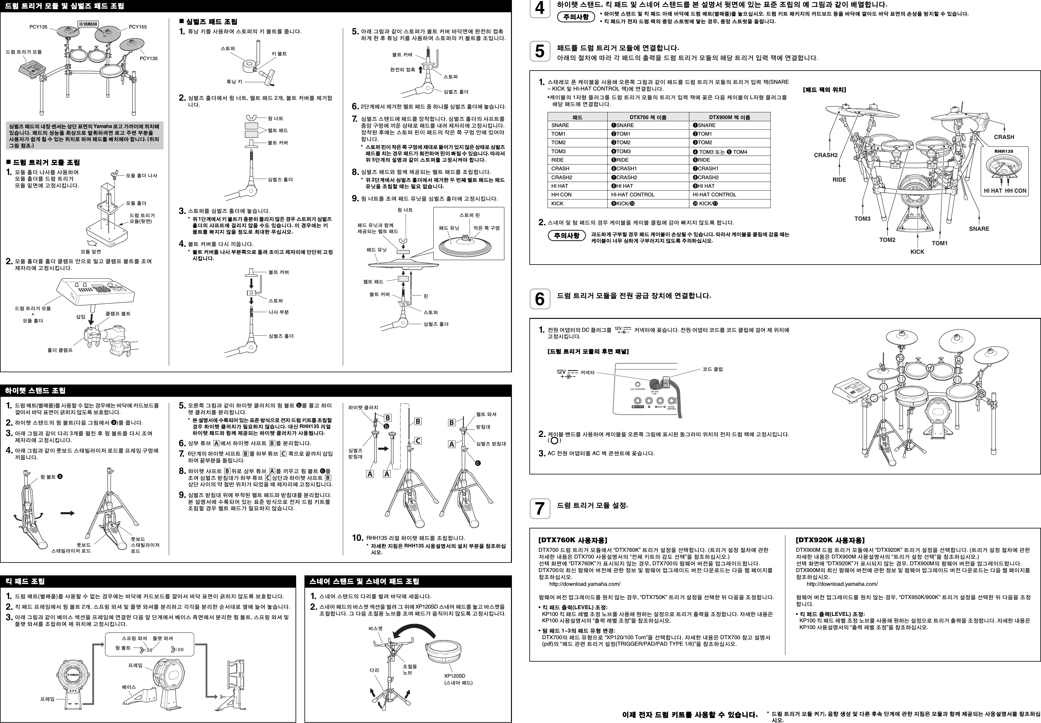 Page 2 of 2 - Yamaha DTX760K/DTX920K Assembly Manual Dtx760k 920k Ko Am A0