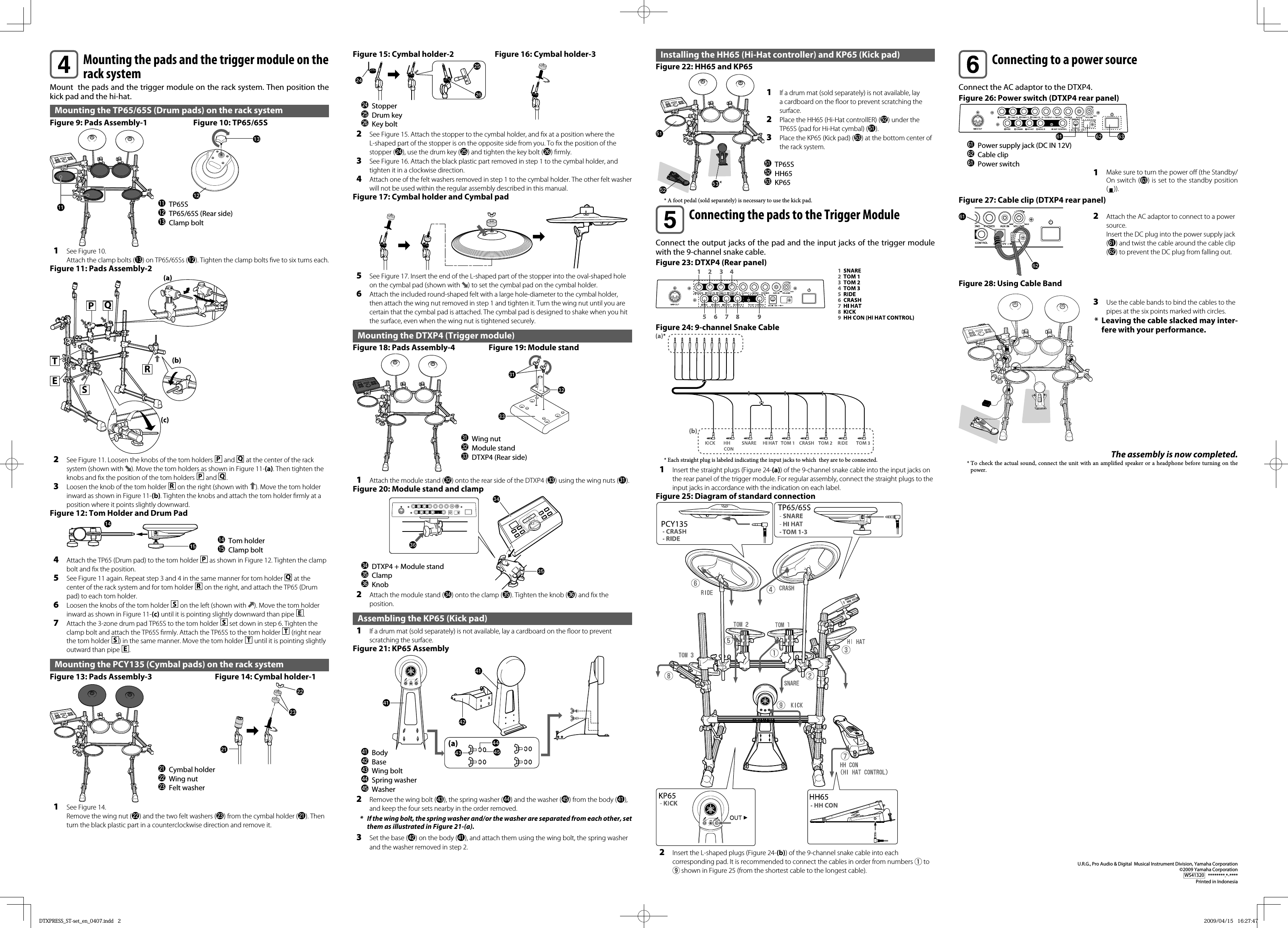 Page 2 of 2 - Yamaha DTXPRESS IV Standard Set Assembly Manual Dtxp4std En Am A0