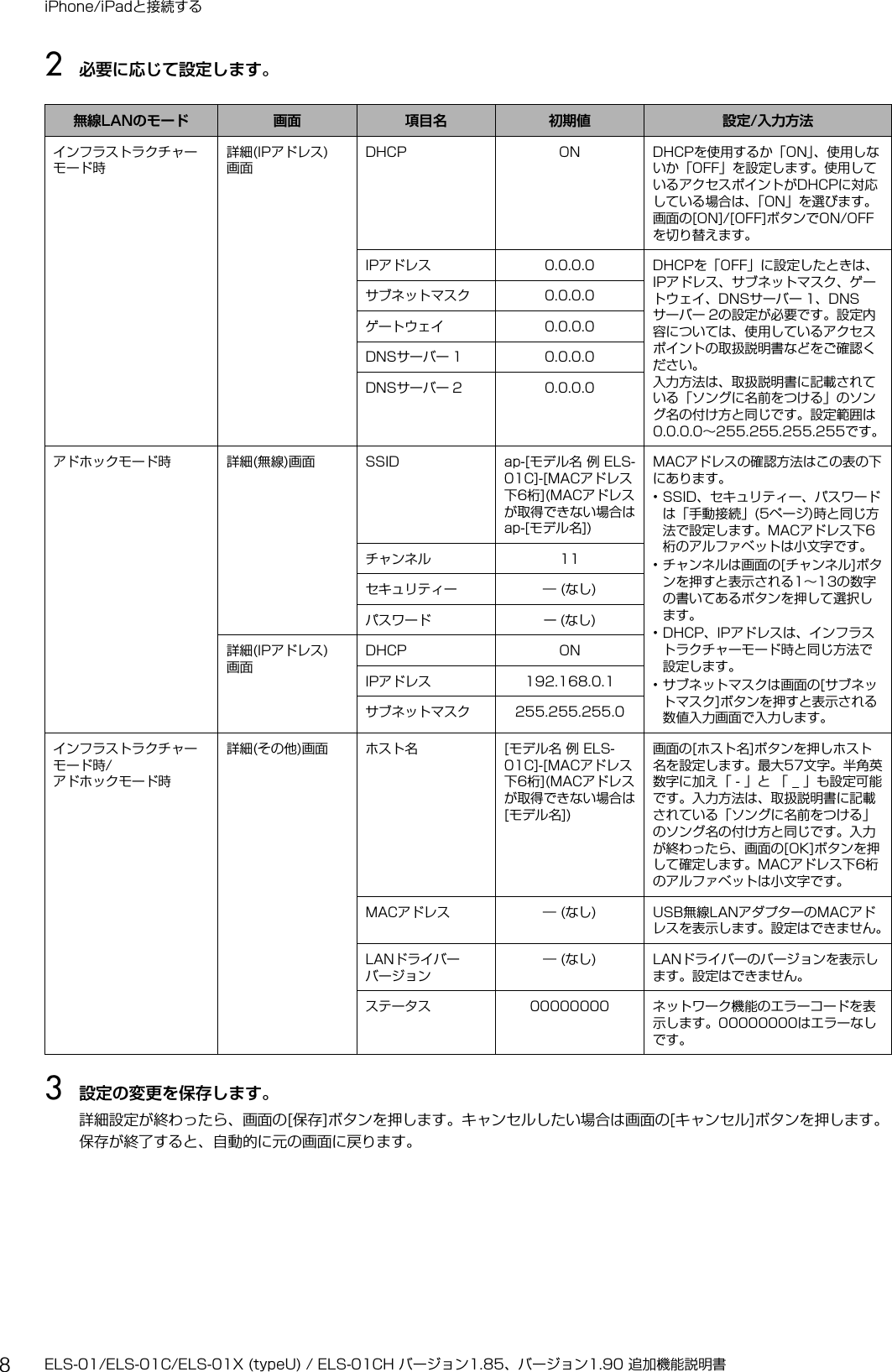 Page 8 of 10 - Yamaha ELS-01/ELS-01C/ELS-01X (typeU) バージョン1.85,、バージョン1.90 追加機能説明書 ELS-01/01C/01X Type U/ELS-01CH （Ver.1.85, 1.90対応) Els01 Ja Nf V185 V190 A0