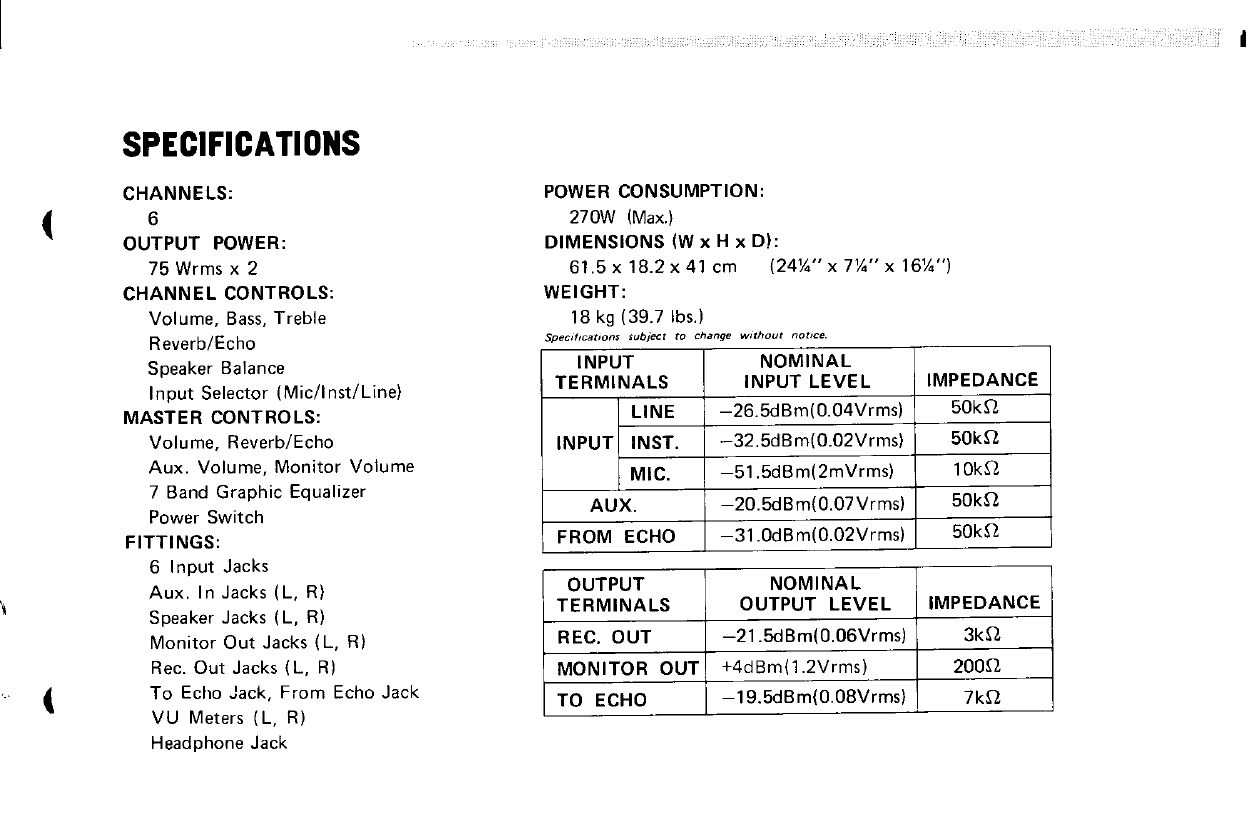 Page 10 of 11 - Yamaha  EM-150 Owner's Manual (Image) Em150 En