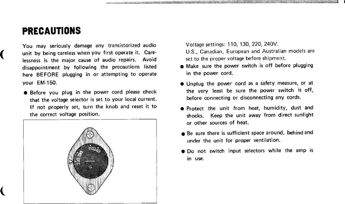 Page 2 of 11 - Yamaha  EM-150 Owner's Manual (Image) Em150 En