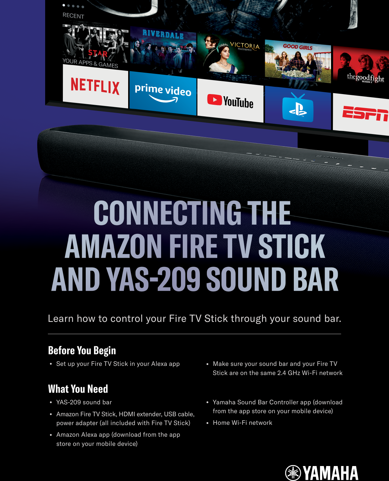 Yamaha How To Link Amazon Fire TV Stick Firestick