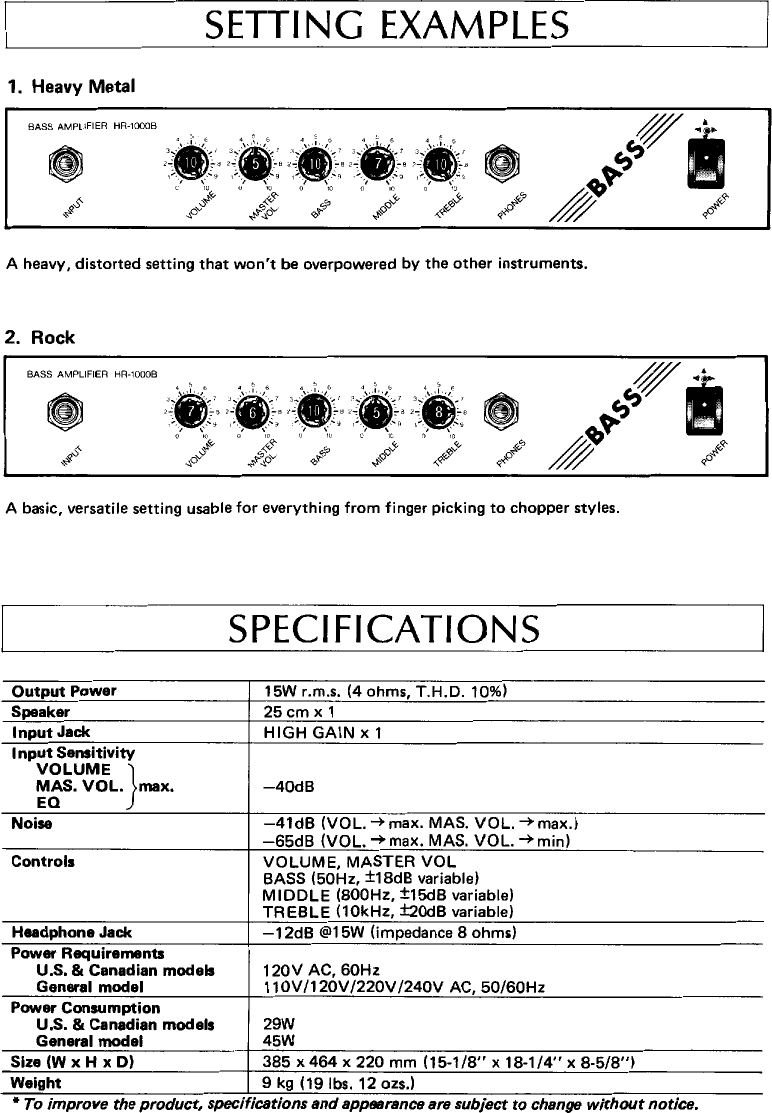 Page 3 of 4 - Yamaha  HR-1000B Owner's Manual (Image) Hr1000b En