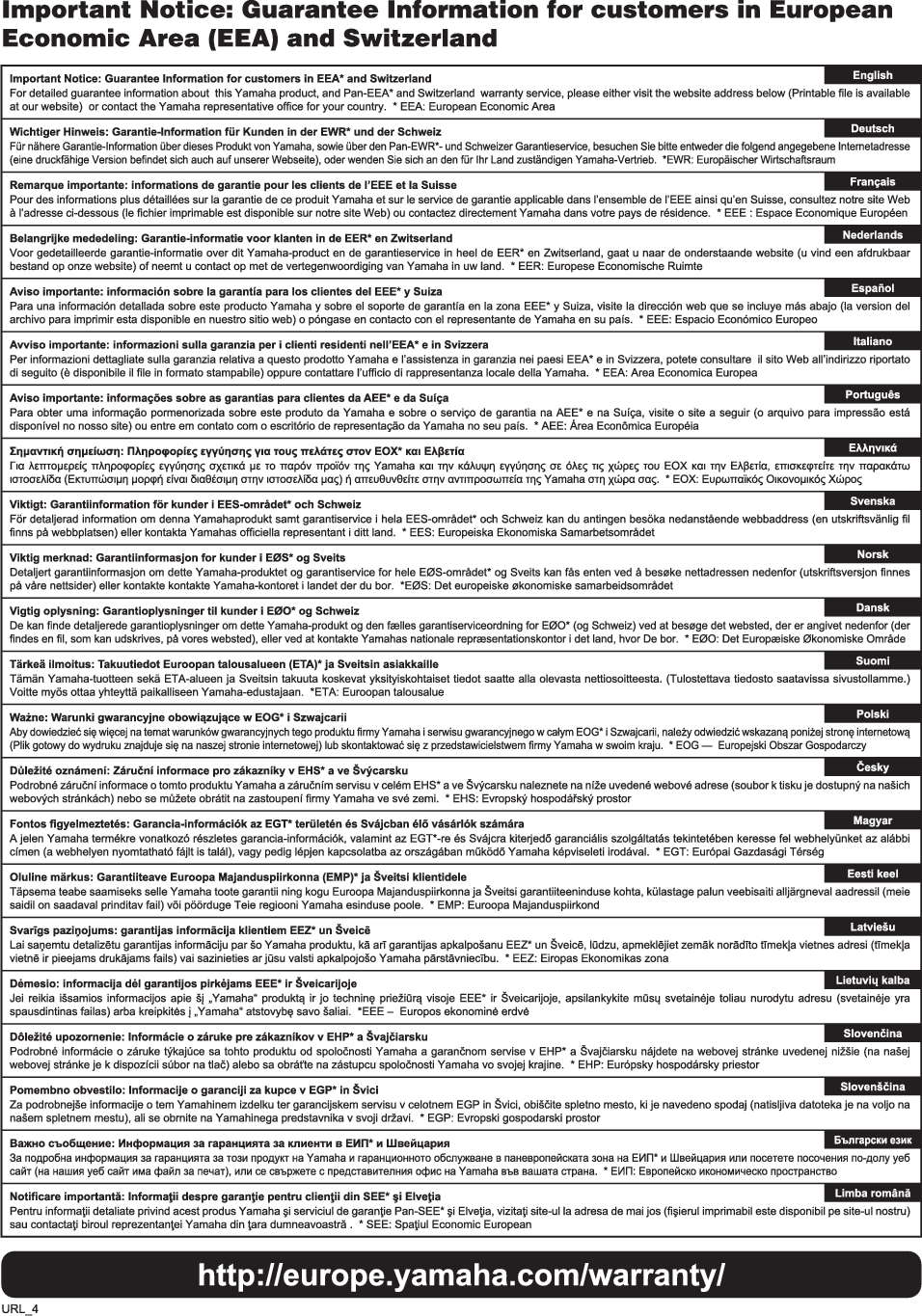 Page 10 of 12 - Yamaha KS-SW100 Owner’s Manual Owner's Kssw100 En Om A0