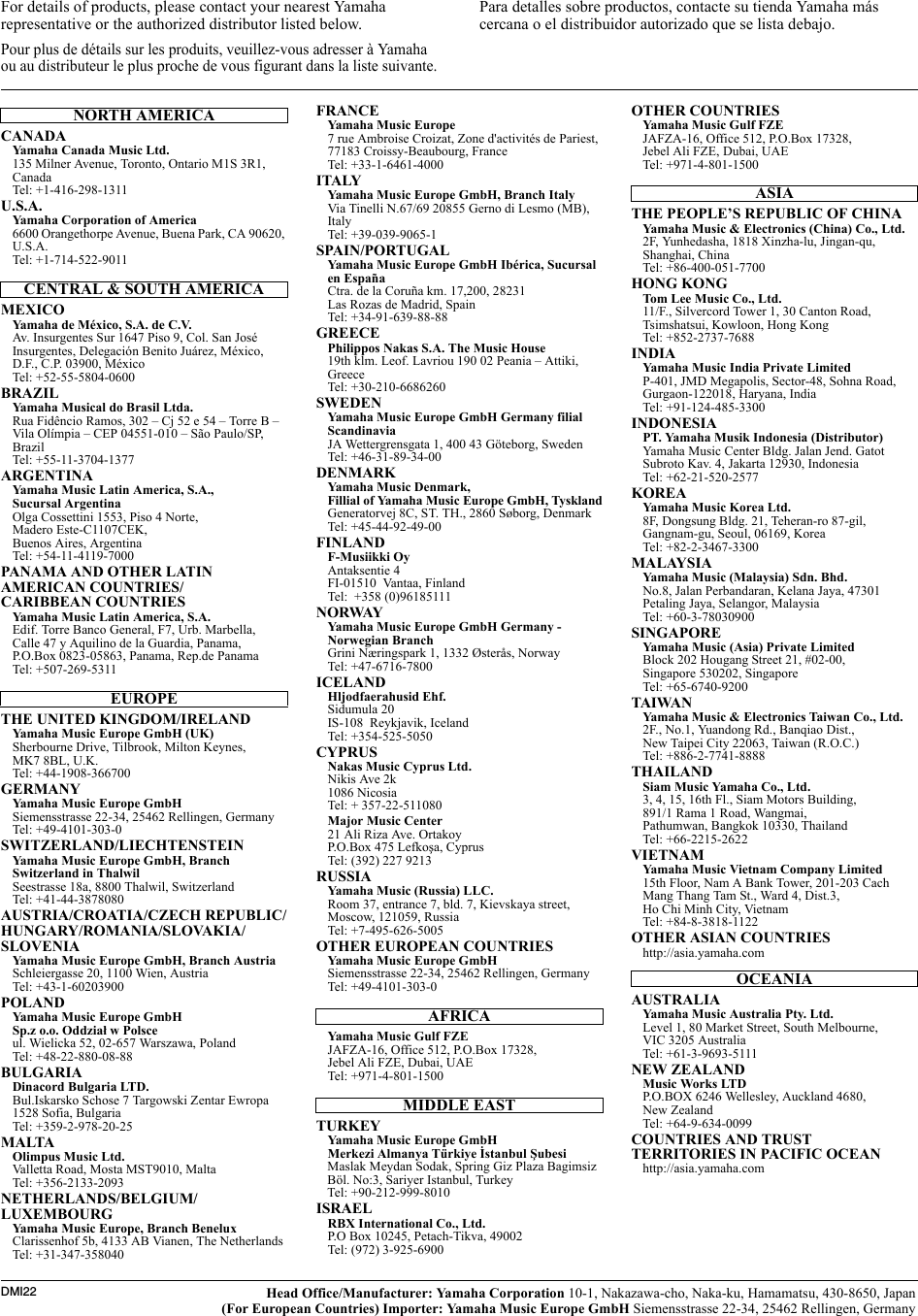 Page 11 of 12 - Yamaha KS-SW100 Owner’s Manual Owner's Kssw100 En Om A0