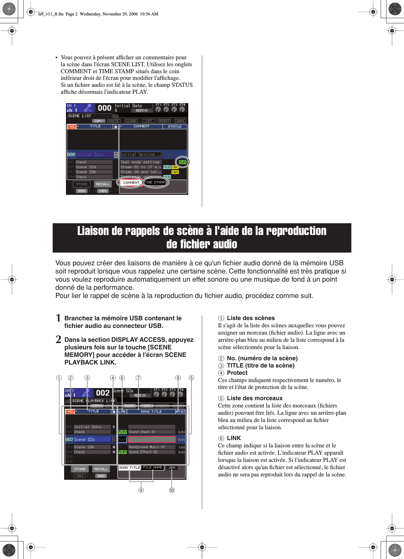 Page 2 of 4 - Yamaha  LS9-16/LS9-32 V1.1 Supplementary Manual Ls9 Fr V11