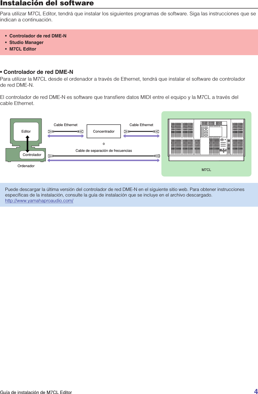 Page 4 of 9 - Yamaha M7CL_IG_SPA M7CL V1 Editor Installation Guide M7cleditor Es Ig