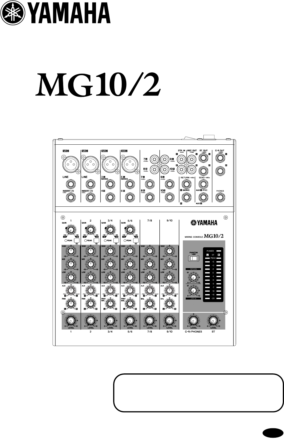 Yamaha Mg10 C Mg10 2 Owner S Manual Mg10 2 Zh