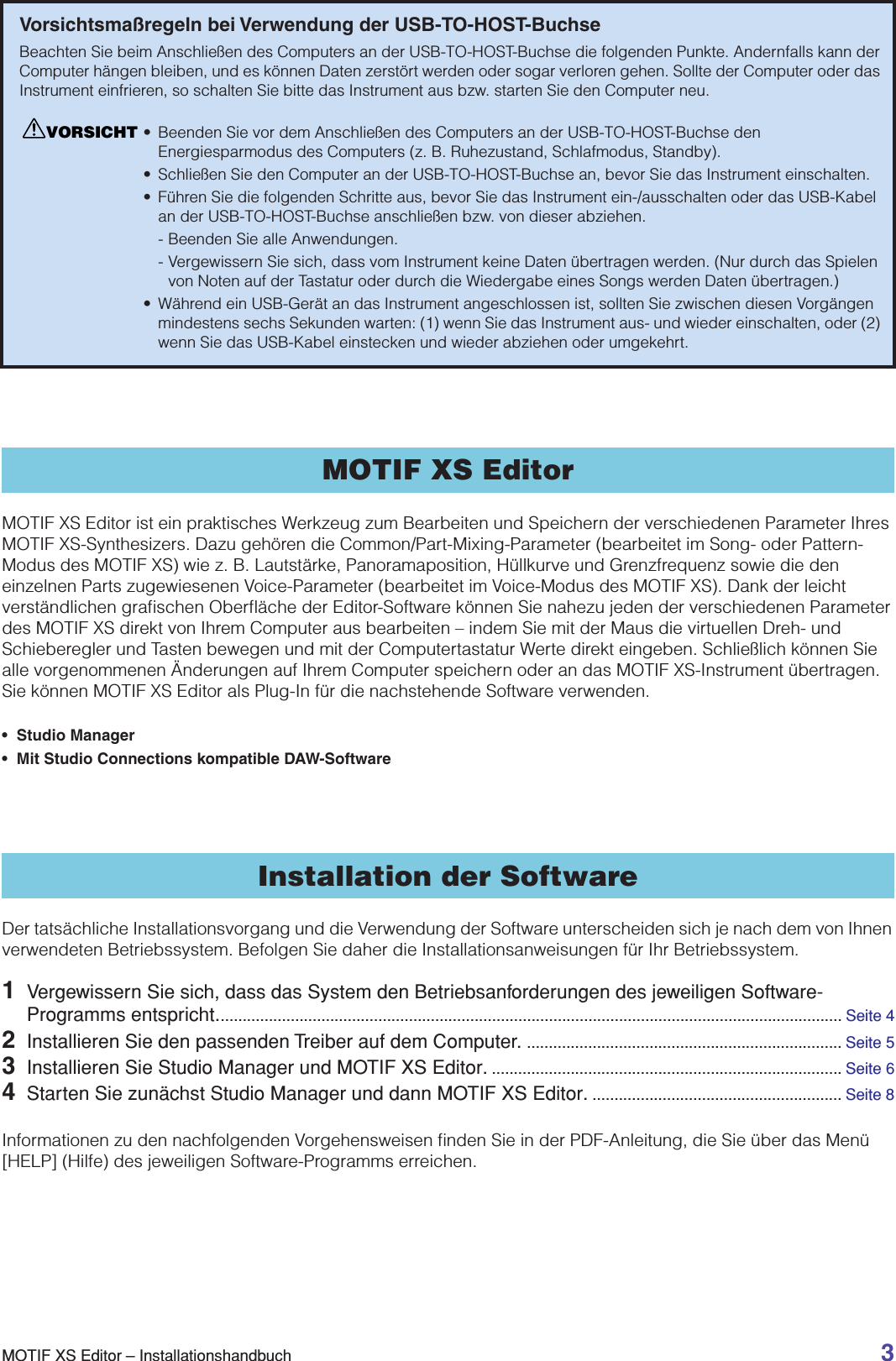 Yamaha MOTIF XS Editor Installation Guide XS6/MOTIF XS7/MOTIF XS8