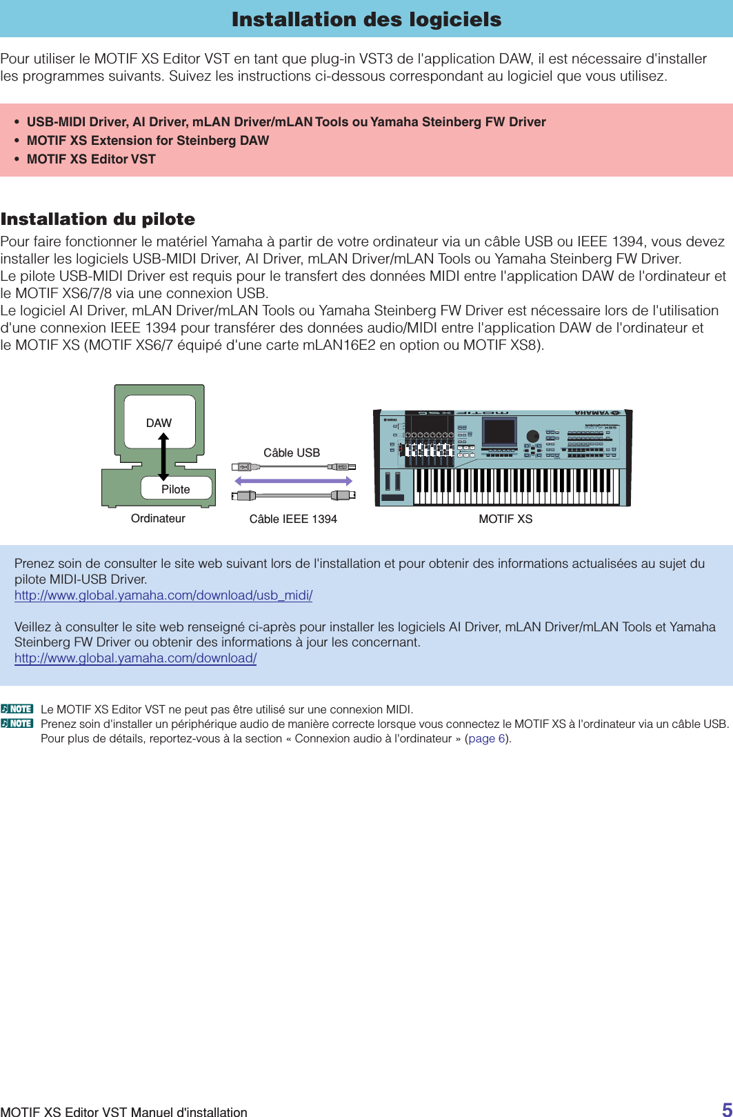 Page 5 of 7 - Yamaha MOTIF XS Editor VST Installation Guide XS6/MOTIF XS7/MOTIF XS8 (V1.2.0 - V1.5.0) Motifxs Editorvst Fr Ig B0