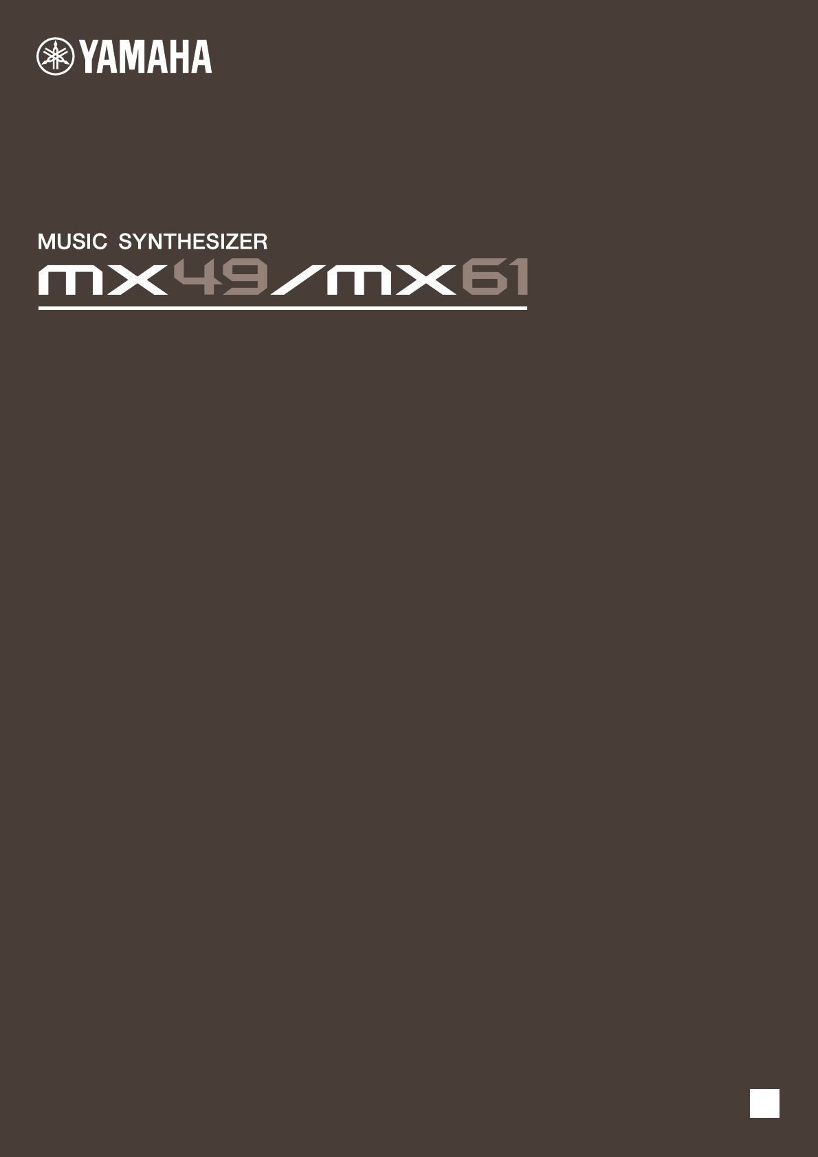 Yamaha Mx49 Mx61 取扱説明書 Mx49mx61 Ja Om B0