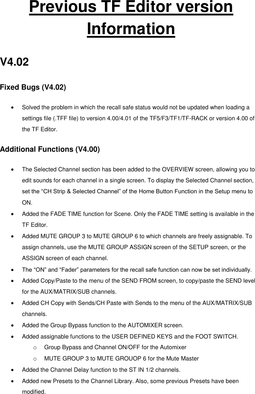 Yamaha Previous_tf_editor_version_information TF Editor Previous