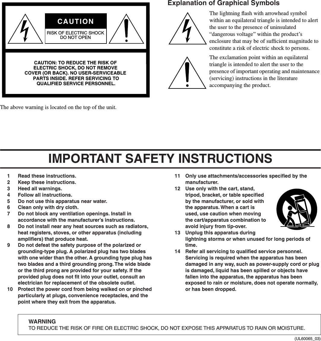 Page 3 of 10 - Yamaha PW8 Owner's Manual Fr Om A0