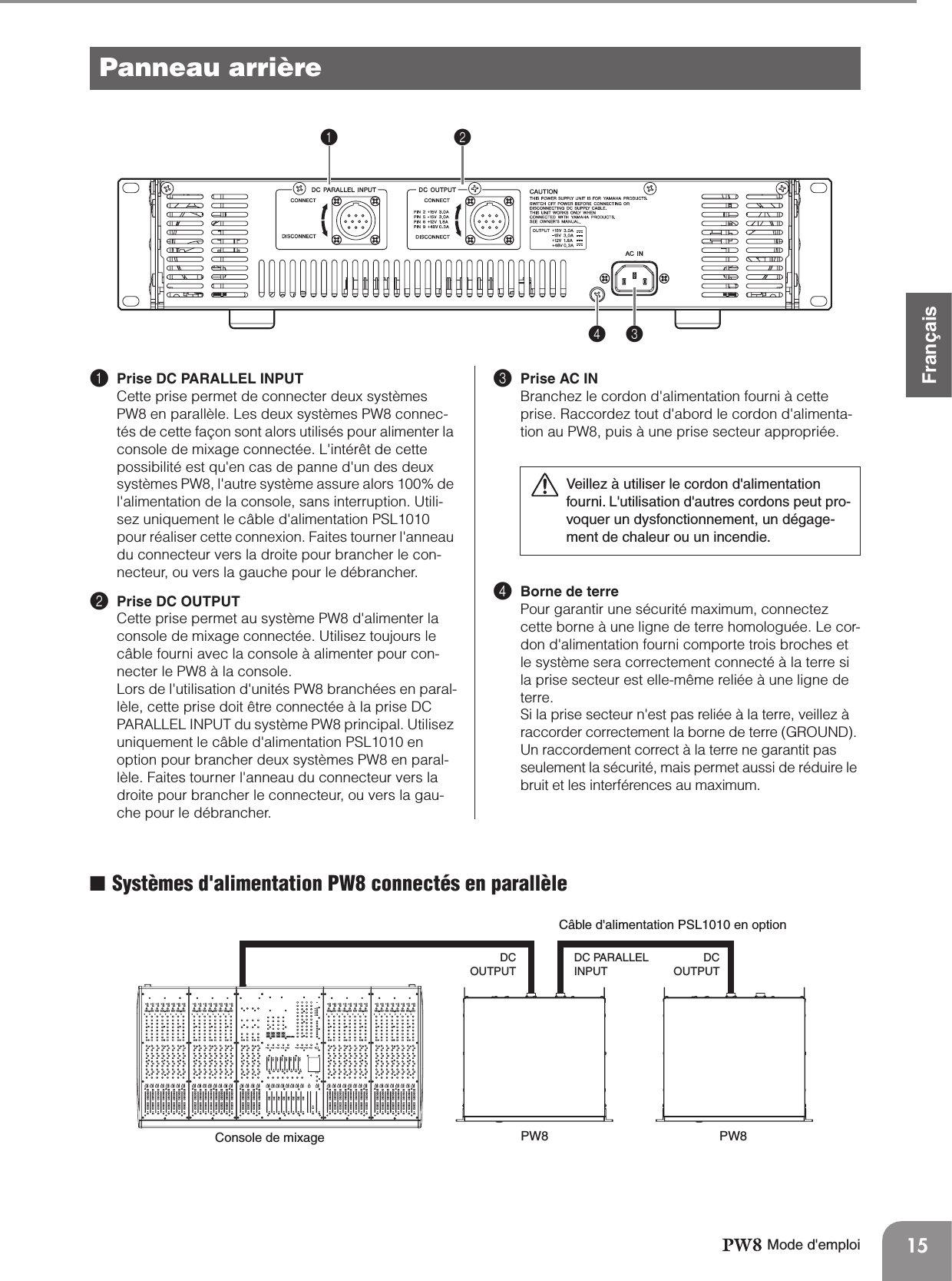 Page 7 of 10 - Yamaha PW8 Owner's Manual Fr Om A0