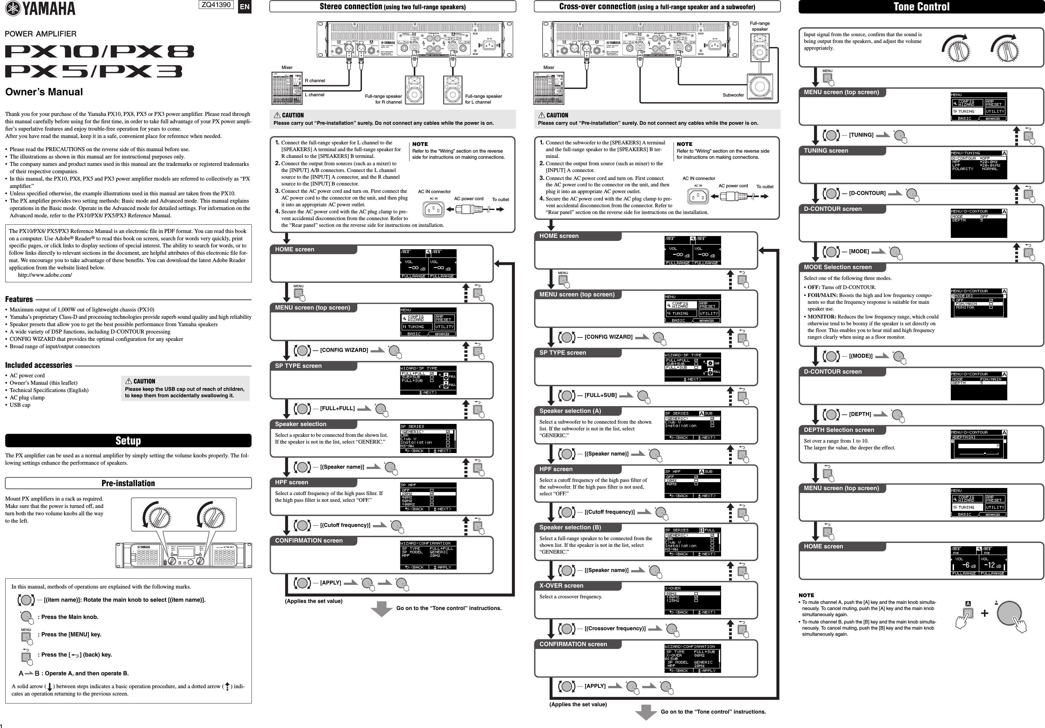 Page 1 of 2 - Yamaha PX10/PX8/PX5/PX3 Owner's Manual Px10 En Om B0