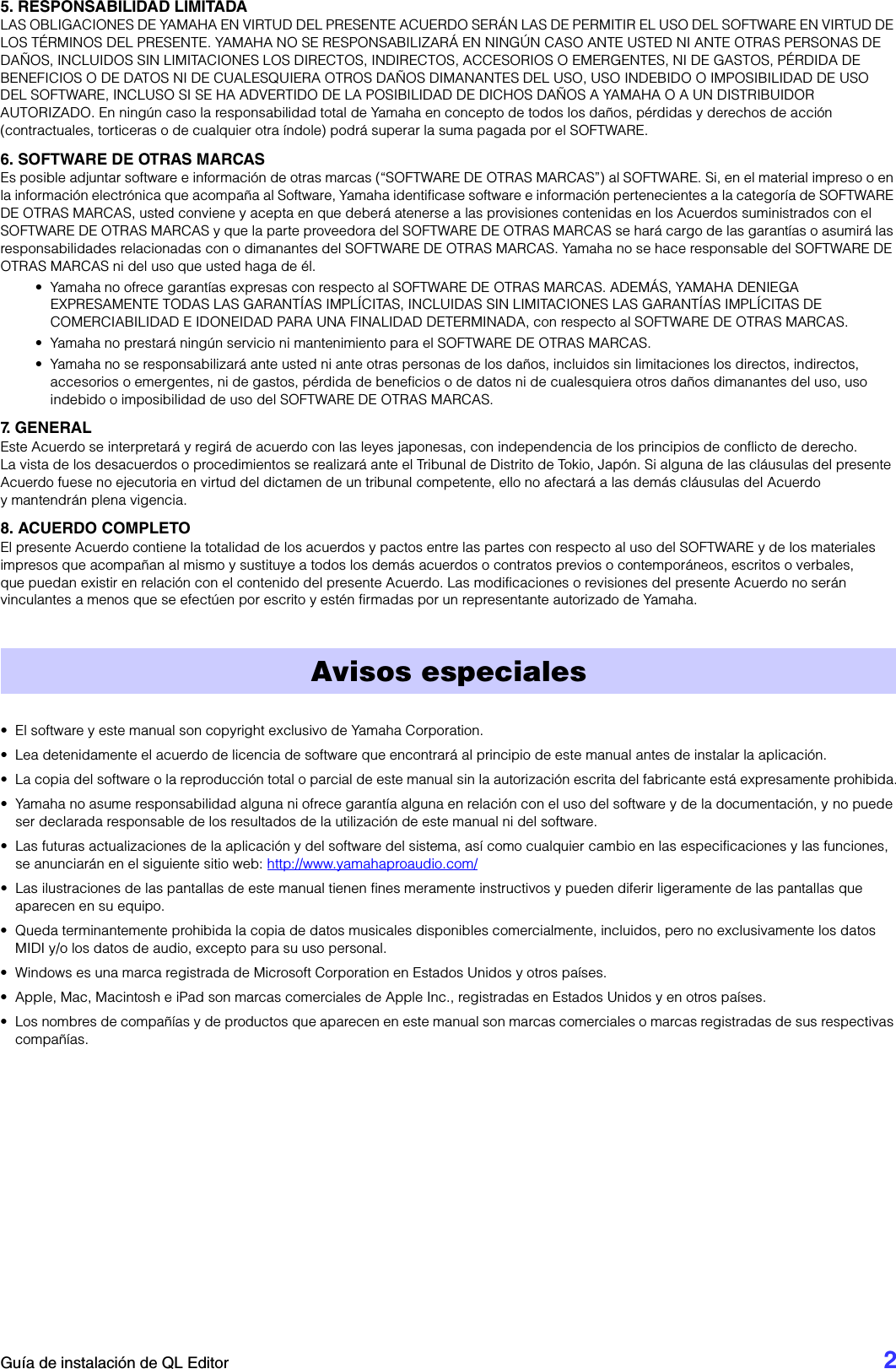 Page 2 of 10 - Yamaha QL Editor Installation Guide Qleditor Es Ig B0