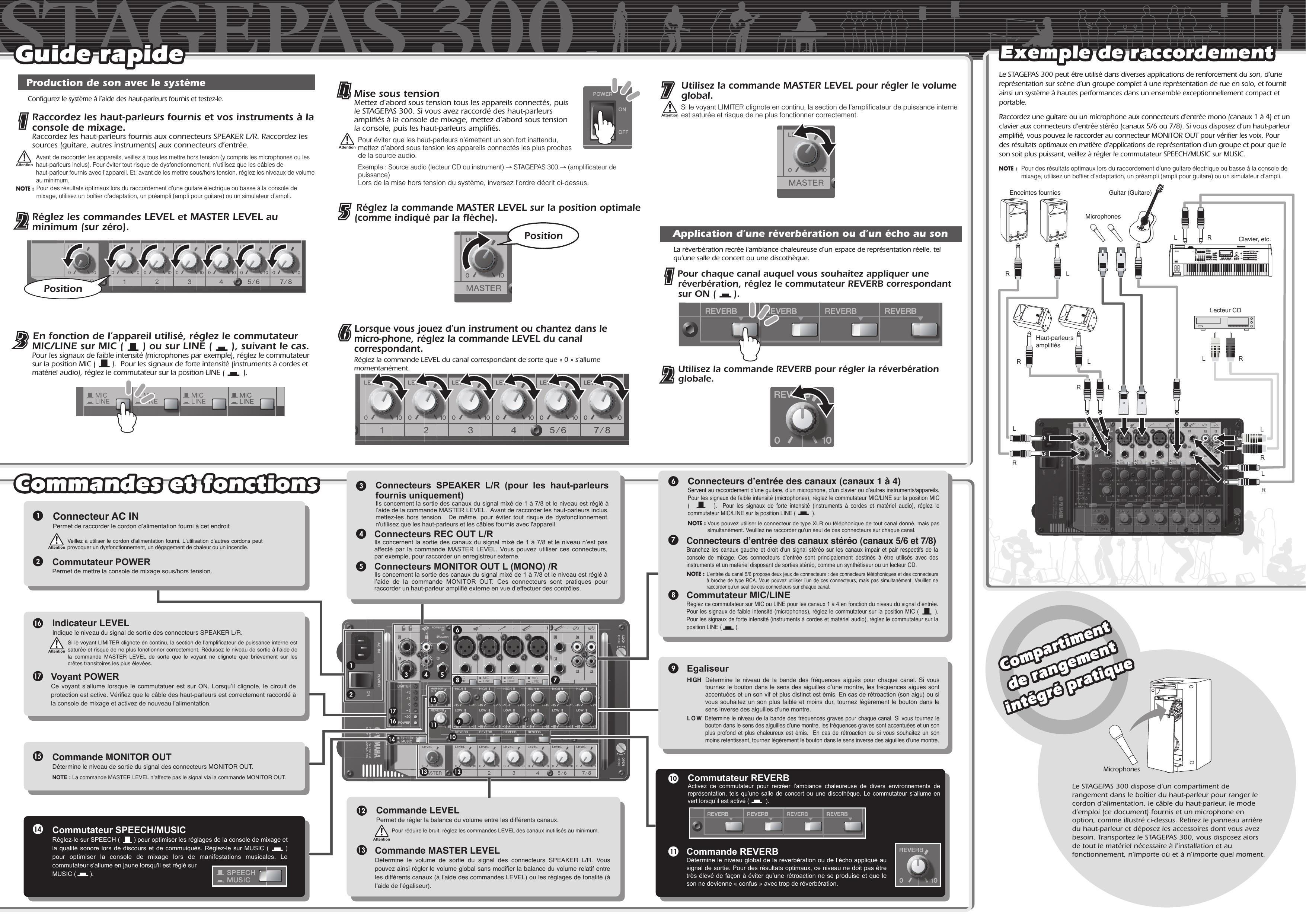 Page 2 of 2 - Yamaha STAGEPAS 300 Owner's Manual Stagepas300 Fr Om E0