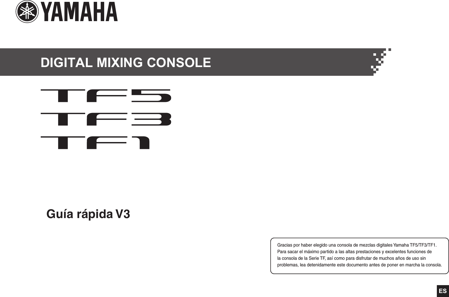 Yamaha TF5/TF3/TF1 V3 Quick Guide Tf5 Es Qg C0