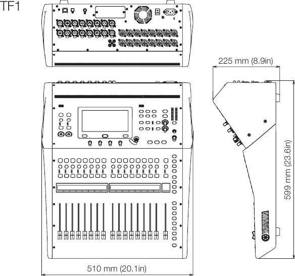 Page 2 of 2 - Yamaha  TF Dimensions Dimension