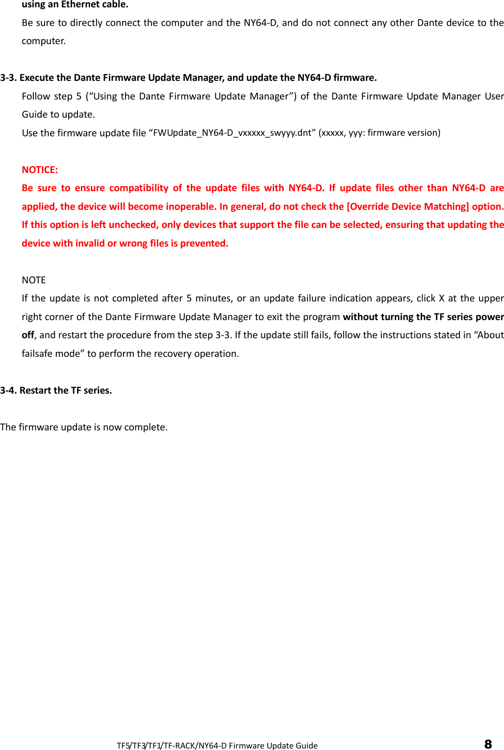 Page 8 of 10 - Yamaha TF5/TF3/TF1/TF-RACK/NY64-D Firmware Update Guide Tf Ny64d Frm En Ug C0