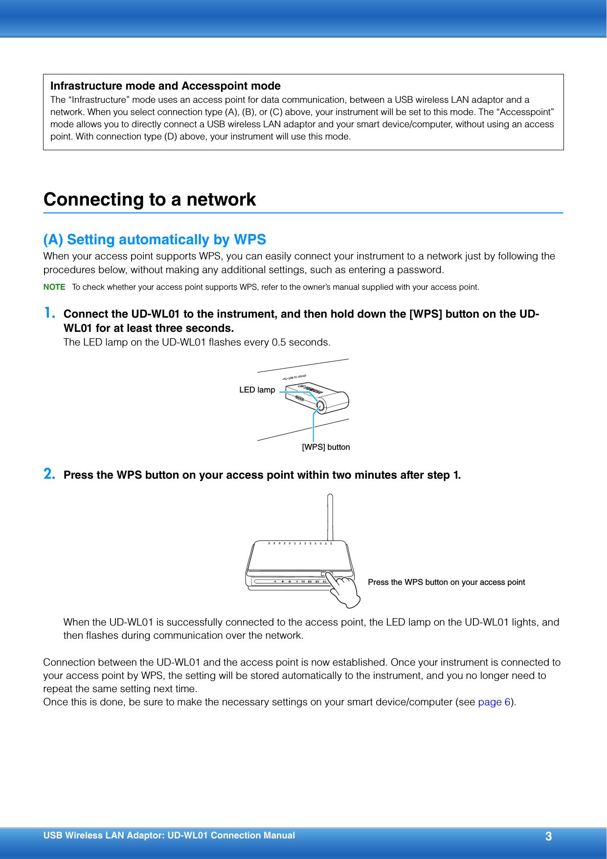 Yamaha USB Wireless LAN Adaptor UD WL01 Connection Manual Udwl01