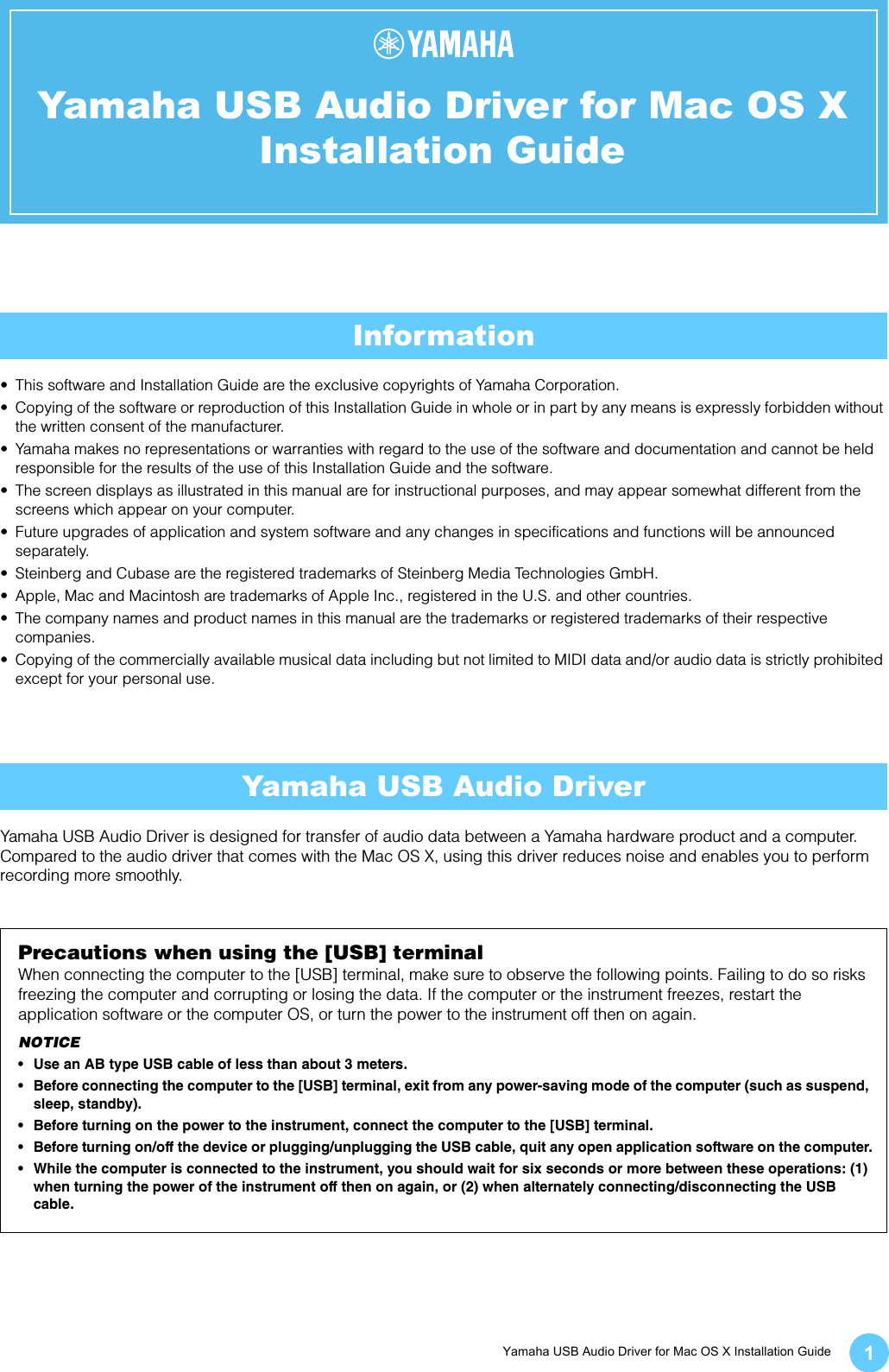 Yamaha midi usb driver mac