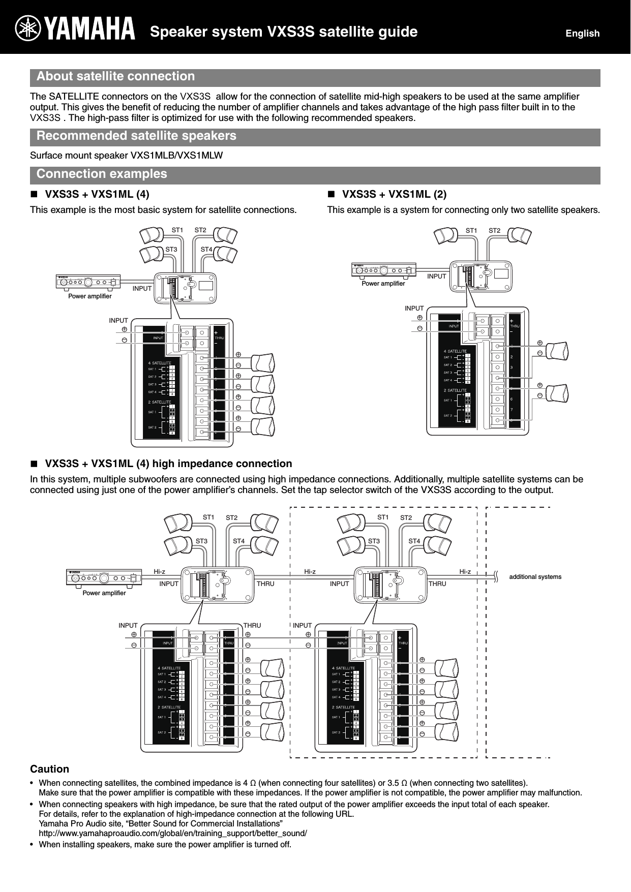 Page 1 of 1 - Yamaha VXS3S Satellite Guide En