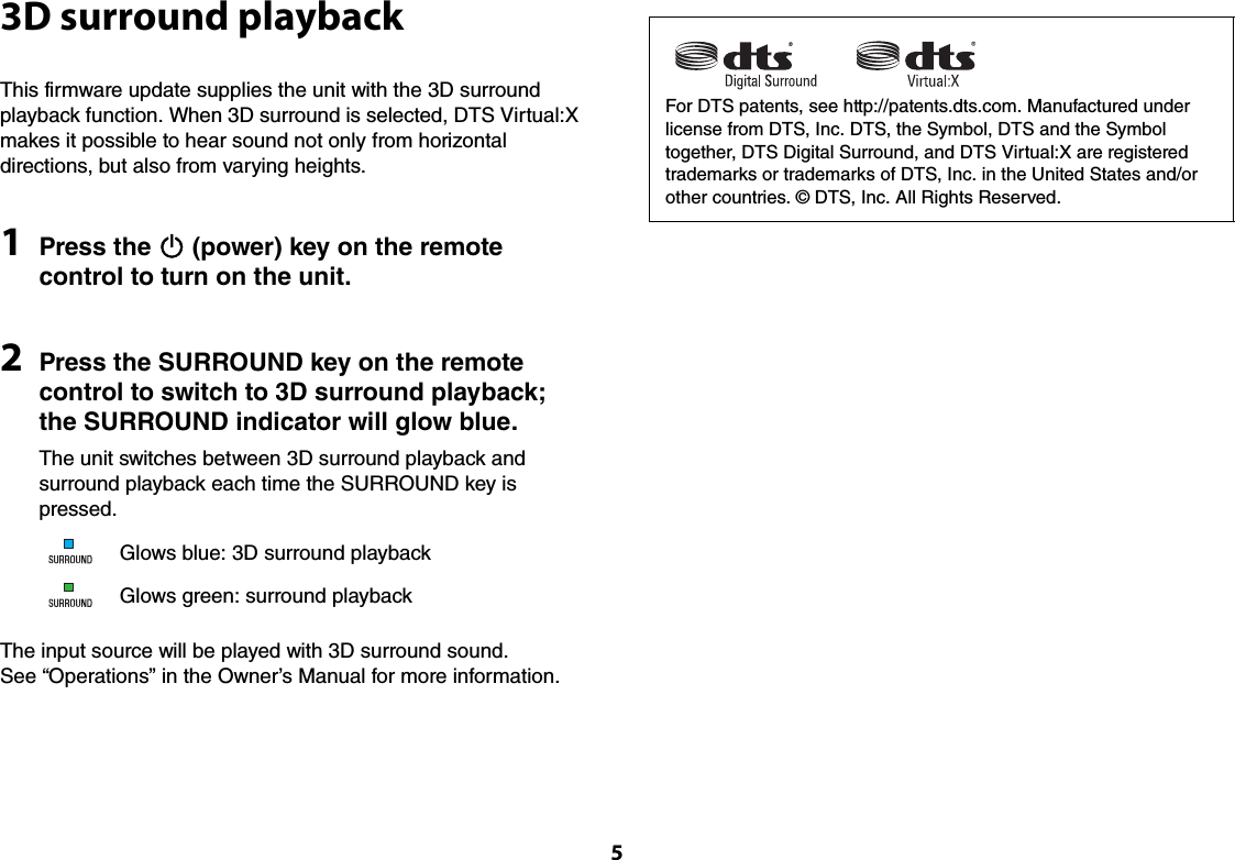 Page 5 of 7 - Yamaha YAS-207 YAS-107 Update Guide YAS-207_YAS-107_ATS-2070 Firmware Installation Manual Web AV17-0035 107 Ug UCABGV En B0