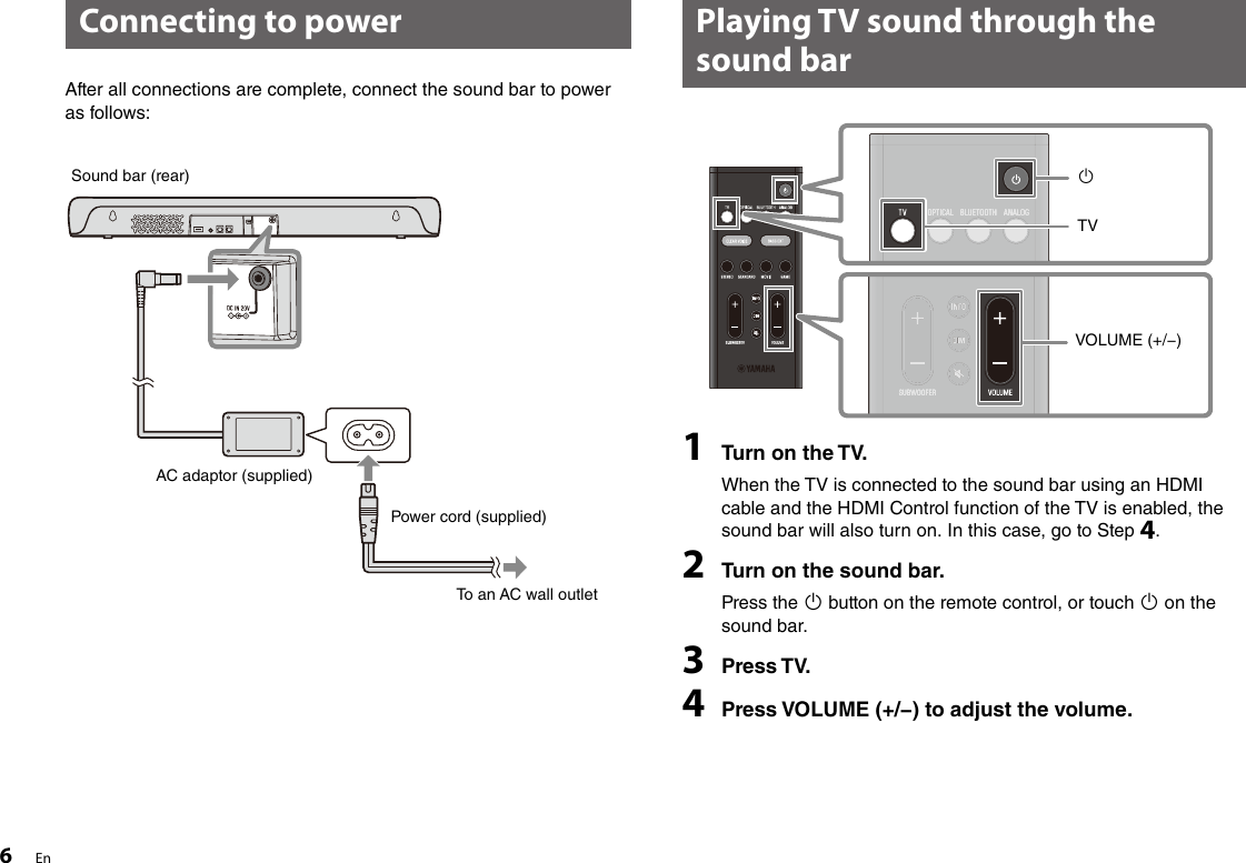 Page 6 of 8 - Yamaha ATS-C200 Quick Start Guide Web AV19-0353 Qsg UA En A0