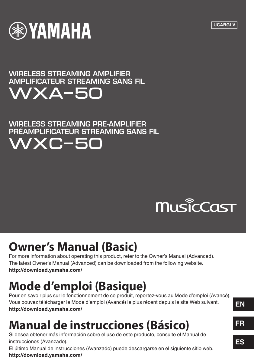 Yamaha Wxa 50 Wxc 50 Owner S Manual Basic Web Zu Wxc Basic Ucabglv En Fr Es