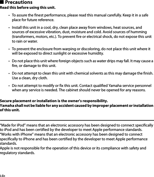 Page 5 of 11 - Yamaha YDS-12 Owner’s Manual Owner's