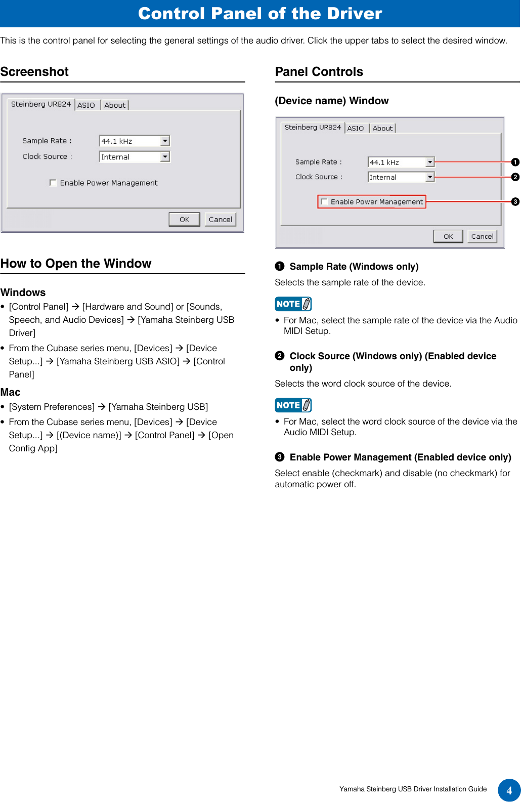 Page 4 of 7 - Yamaha Steinberg USB Driver Installation Guide Ysud En Ig E0