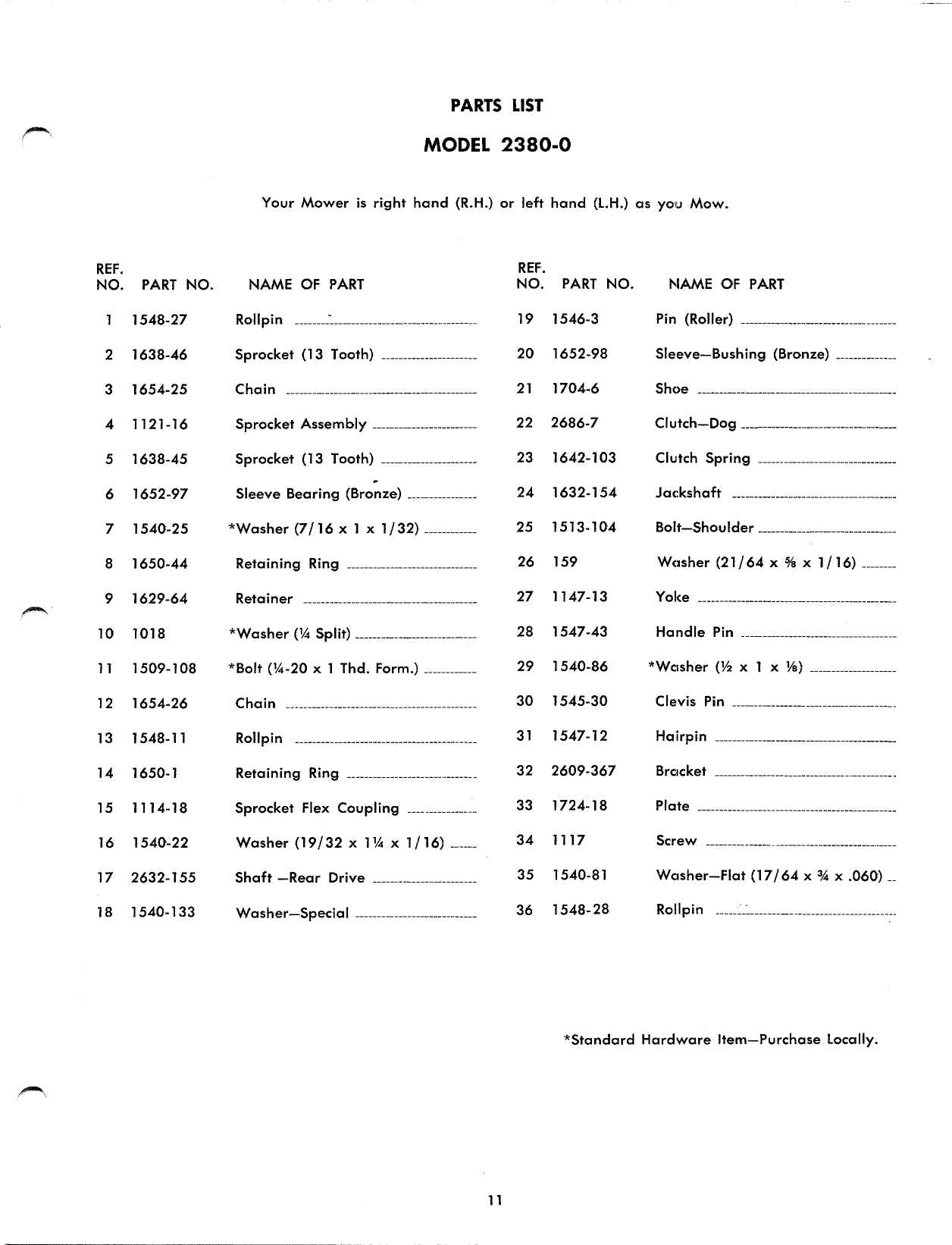 Page 11 of 12 - Yard-Man Man-2380-0-Users-Manual  Yard-man-2380-0-users-manual