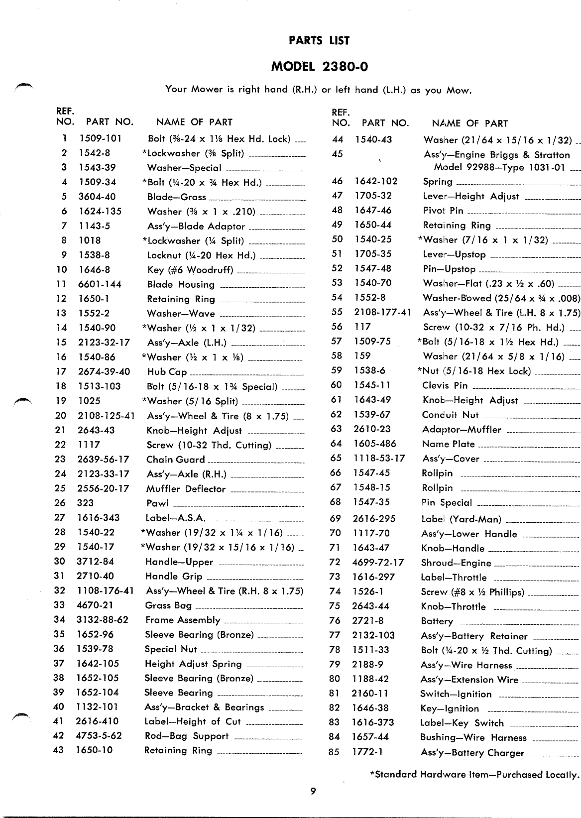 Page 9 of 12 - Yard-Man Man-2380-0-Users-Manual  Yard-man-2380-0-users-manual