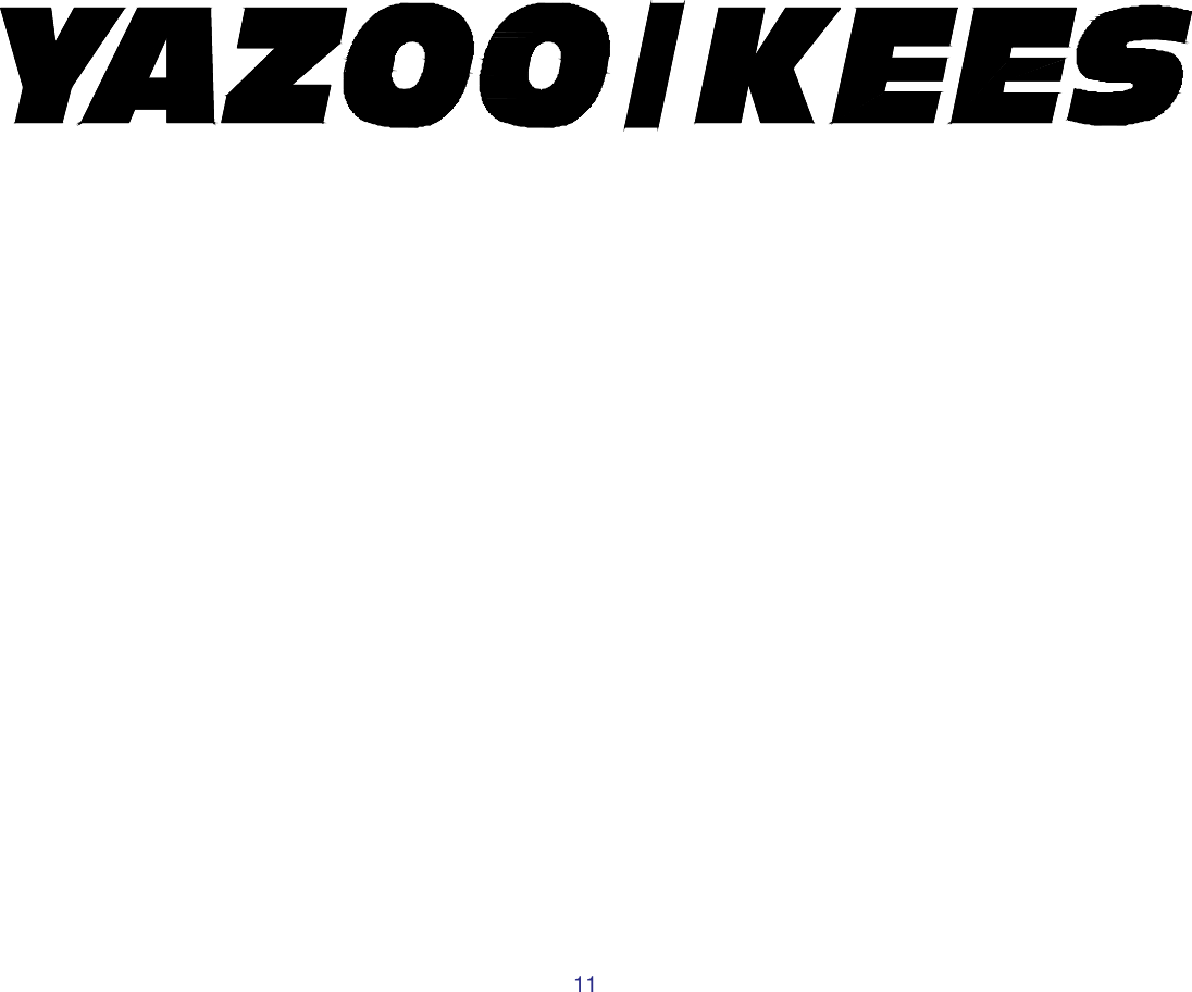 Page 11 of 11 - Yazoo-Kees Kees-Sbsic050-Rhon050-Users-Manual OM, Comber/Rake, 2002-02, RBSIC050, RBSIT550, RBSIT551, SBSIC050, RHON050 (Turf Care)  Yazoo-kees-sbsic050-rhon050-users-manual