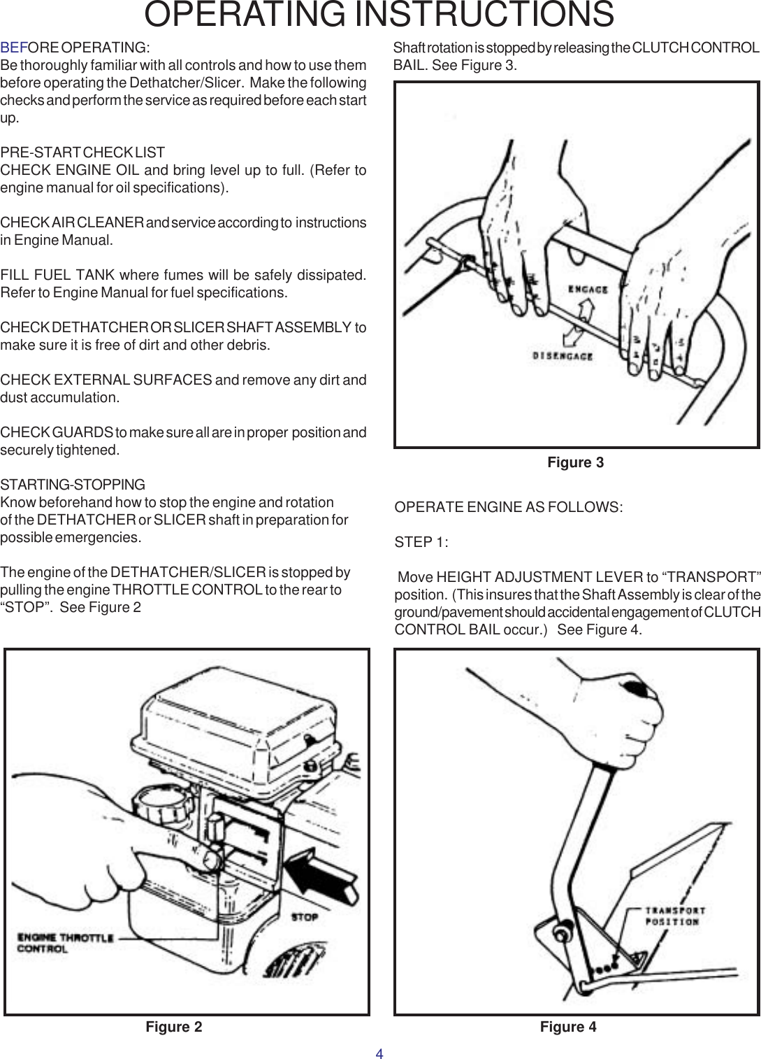 Page 4 of 11 - Yazoo-Kees Kees-Sbsic050-Rhon050-Users-Manual OM, Comber/Rake, 2002-02, RBSIC050, RBSIT550, RBSIT551, SBSIC050, RHON050 (Turf Care)  Yazoo-kees-sbsic050-rhon050-users-manual