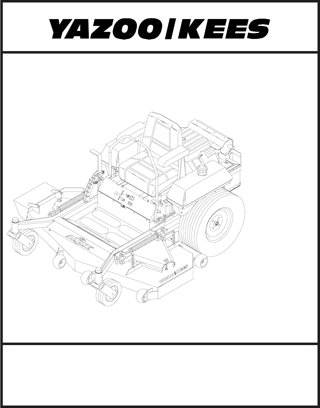 Yazoo Kees Zt Max 61 Parts Manual