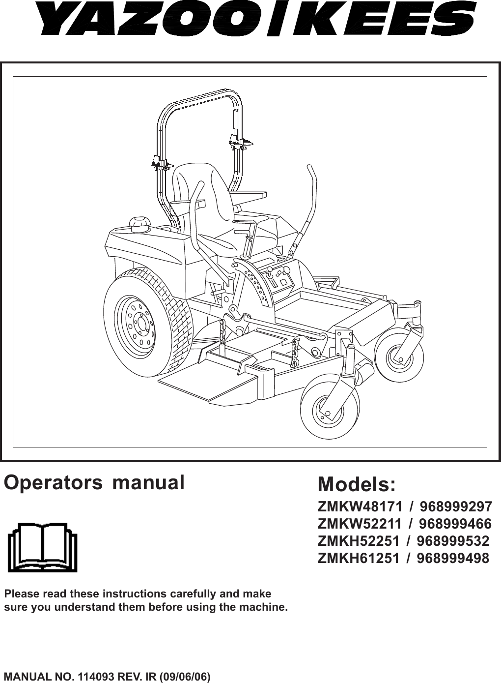 Yazoo Kees Zmkh52251 968999532 Users Manual 107291ir